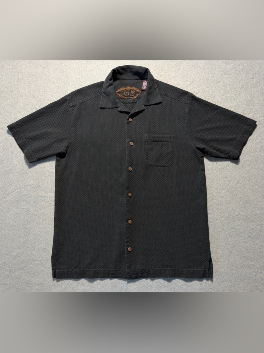Tommy Bahama Bogey Stogie Silk Shirt Men’s Small Golf Cigar Print Black